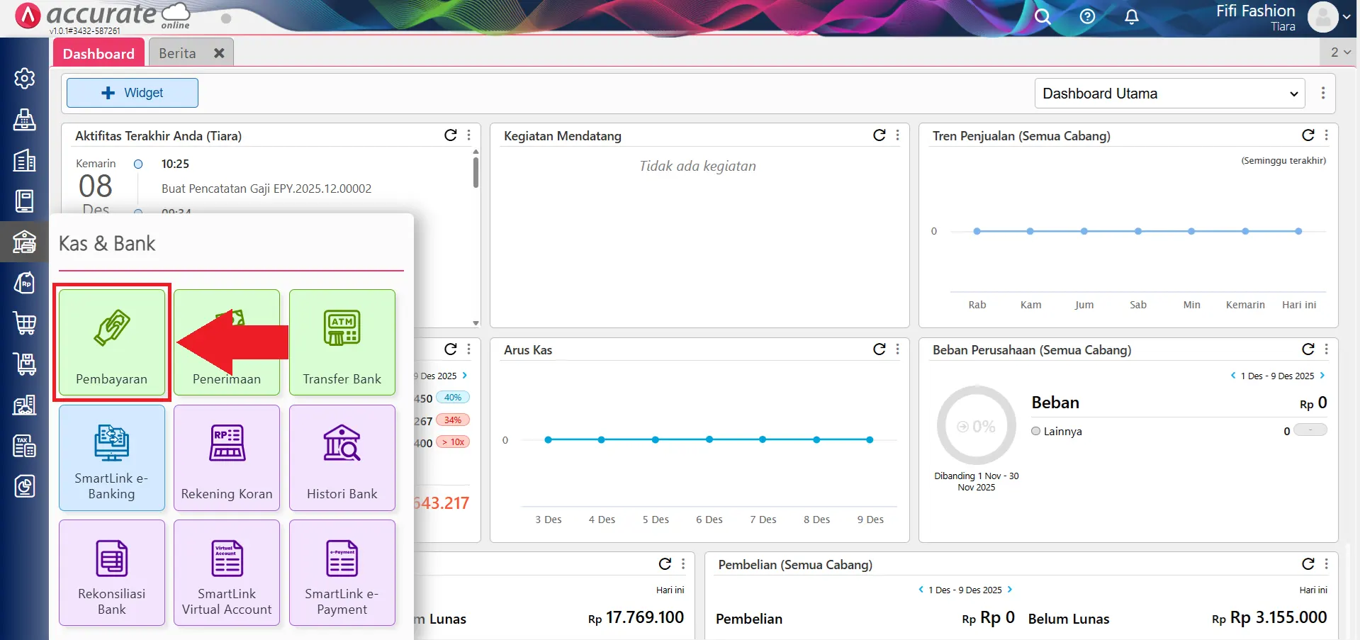 mencatat pembayaran PPh & mengisi NTPN